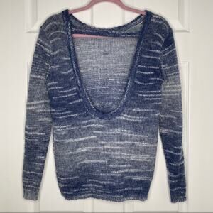 RUBBISH Womens Wool Blend Backless Spacedye Long Sleeve Sweater Top Size XS